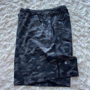 lululemon athletica Gray Camo Athletic Shorts